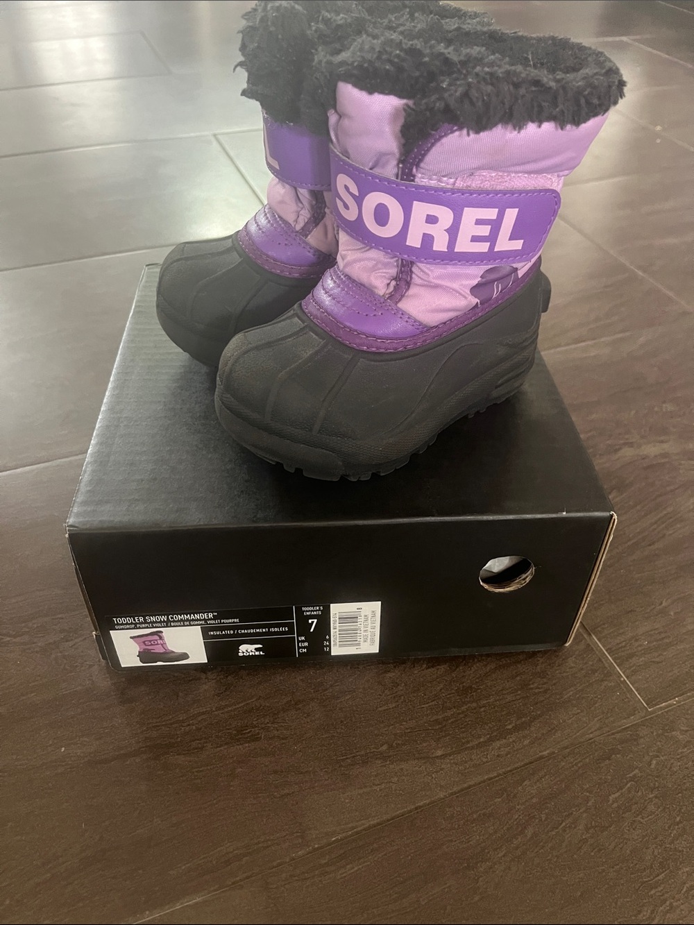 Sorel Purple & Black Toddler Snow Boots